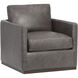 Portman Marseille Concrete Leather Swivel Lounge Chair